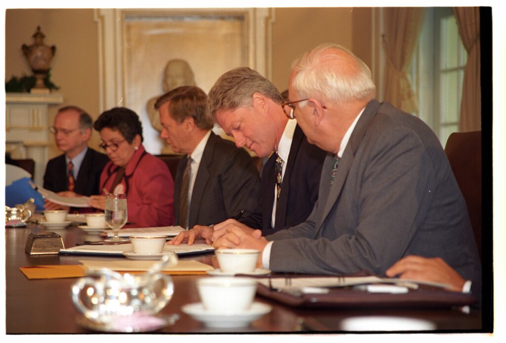 President Clinton signing EO 12866